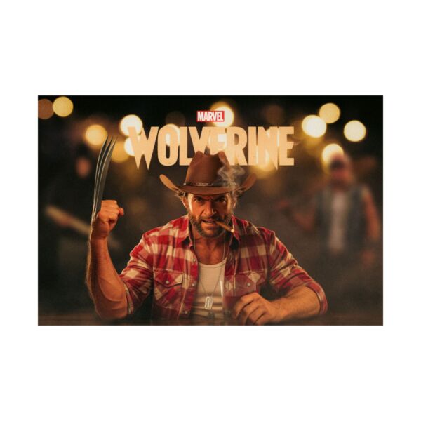 Wolverine Bar Matte Horizontal Poster – Iconic Marvel Art for Action Fans - Image 2