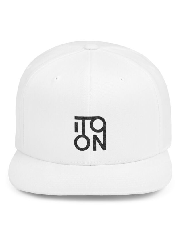 iToon Flat Bill Snapback Hat - Modern Minimalist Design