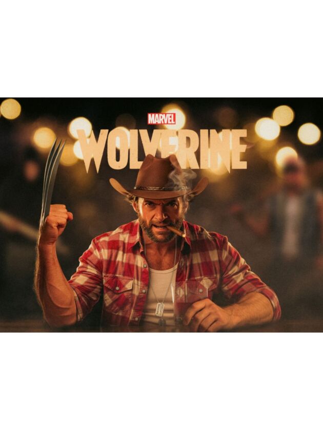 Wolverine Bar Matte Horizontal Poster – Iconic Marvel Art for Action Fans