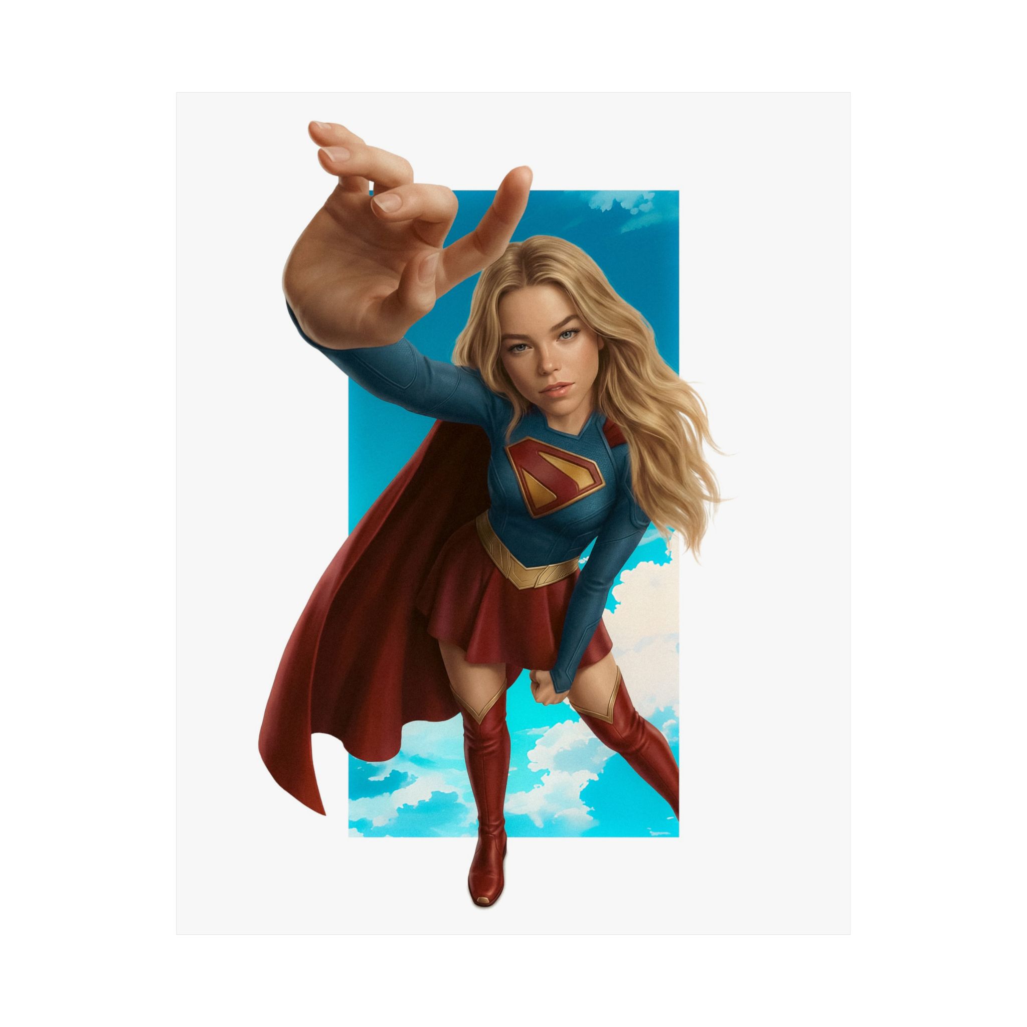 Super Up: Supergirl-Inspired Art Poster - Image 3
