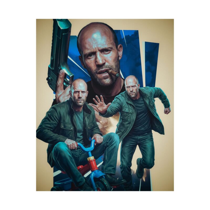Jason Statham Stole My Bike| Action Comedy Tribute Print