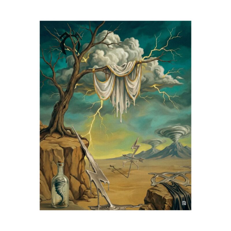 Eye of the Goddess: Surreal Storm Art Print
