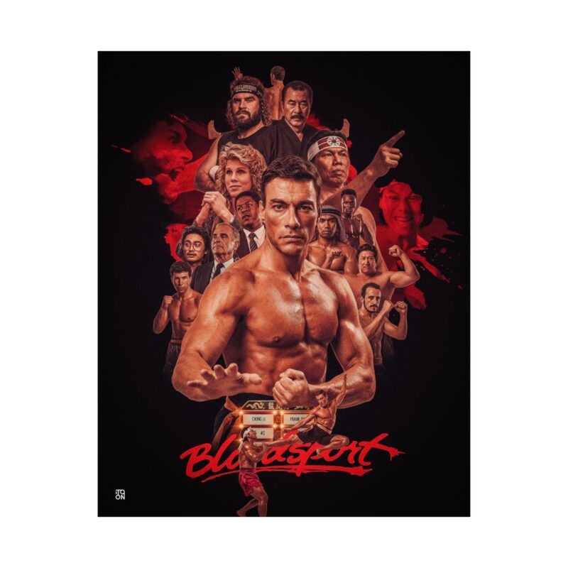 Bloodsport Retro Action Movie Poster: Jean-Claude Van Damme Tribute Print