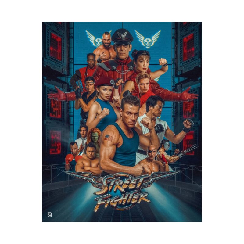 Street Fighter Retro Tribute Print: 90s Movie Poster Style