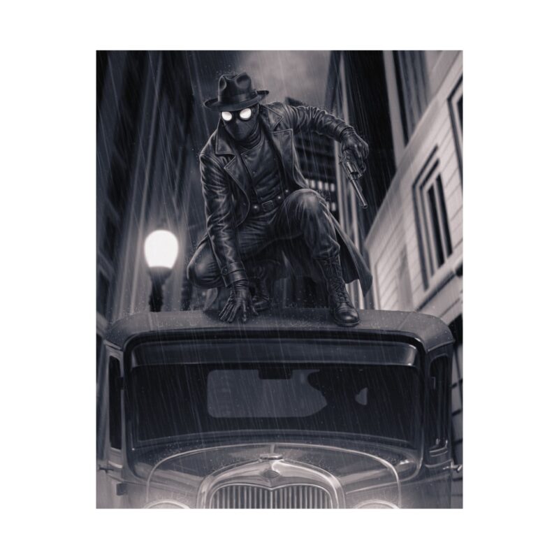 Spider Noir Tribute Poster: Vintage Black & White Superhero Art Print | Marvel Hero Pront