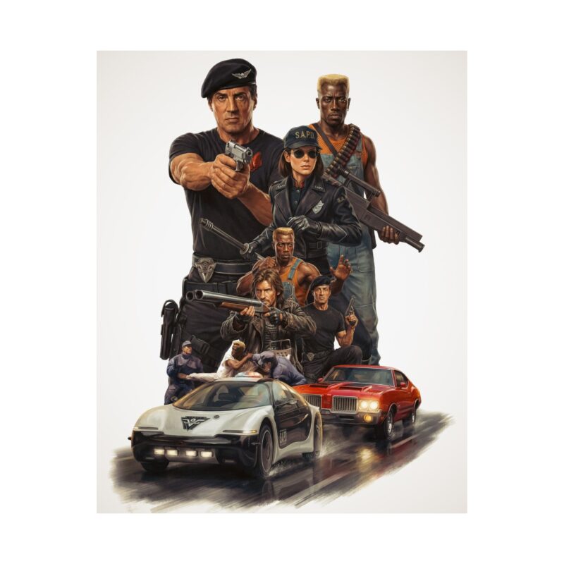 Demolition Icons: Retro Action Tribute Poster