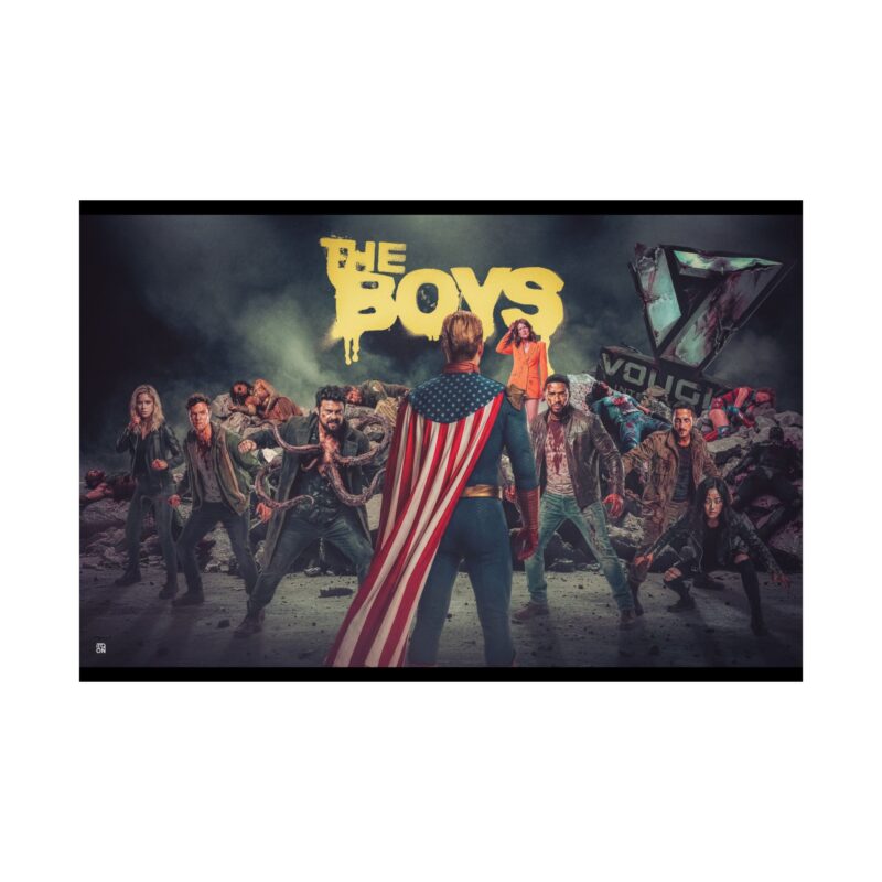The Boys vs. Homelander – Dark Superhero Showdown Tribute Art Print