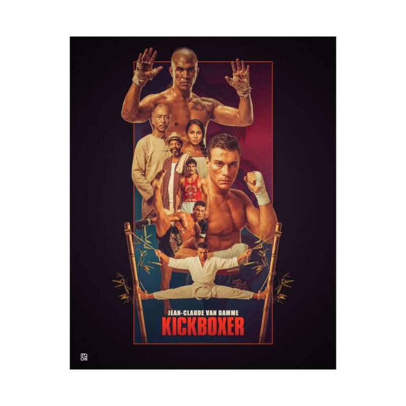 Kickboxer Retro Movie Poster: Jean-Claude Van Damme Tribute Print