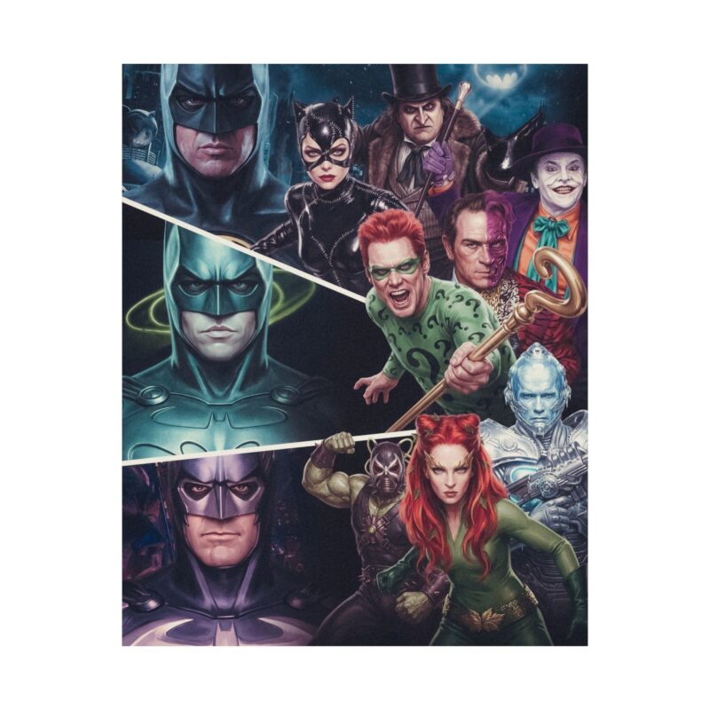 Gotham Rogues Gallery – Dark Knight Villains Tribute Art Print | 80s 90s Batman