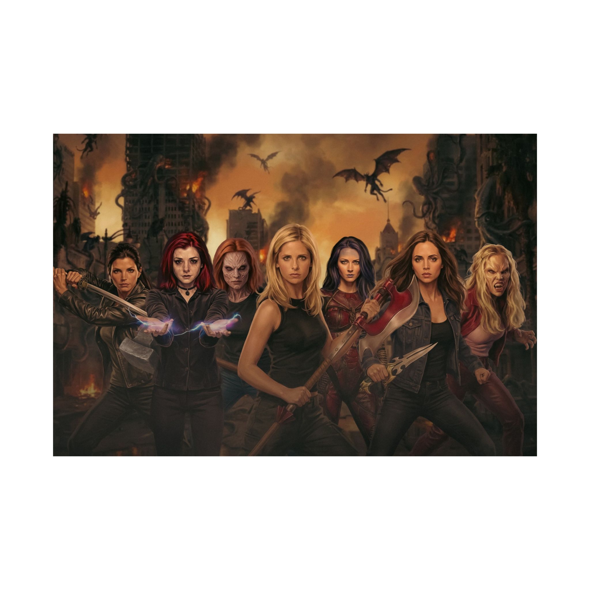 Chosen to Fight – Supernatural Slayer Tribute Art Print | Buffy Fan Art - Image 4