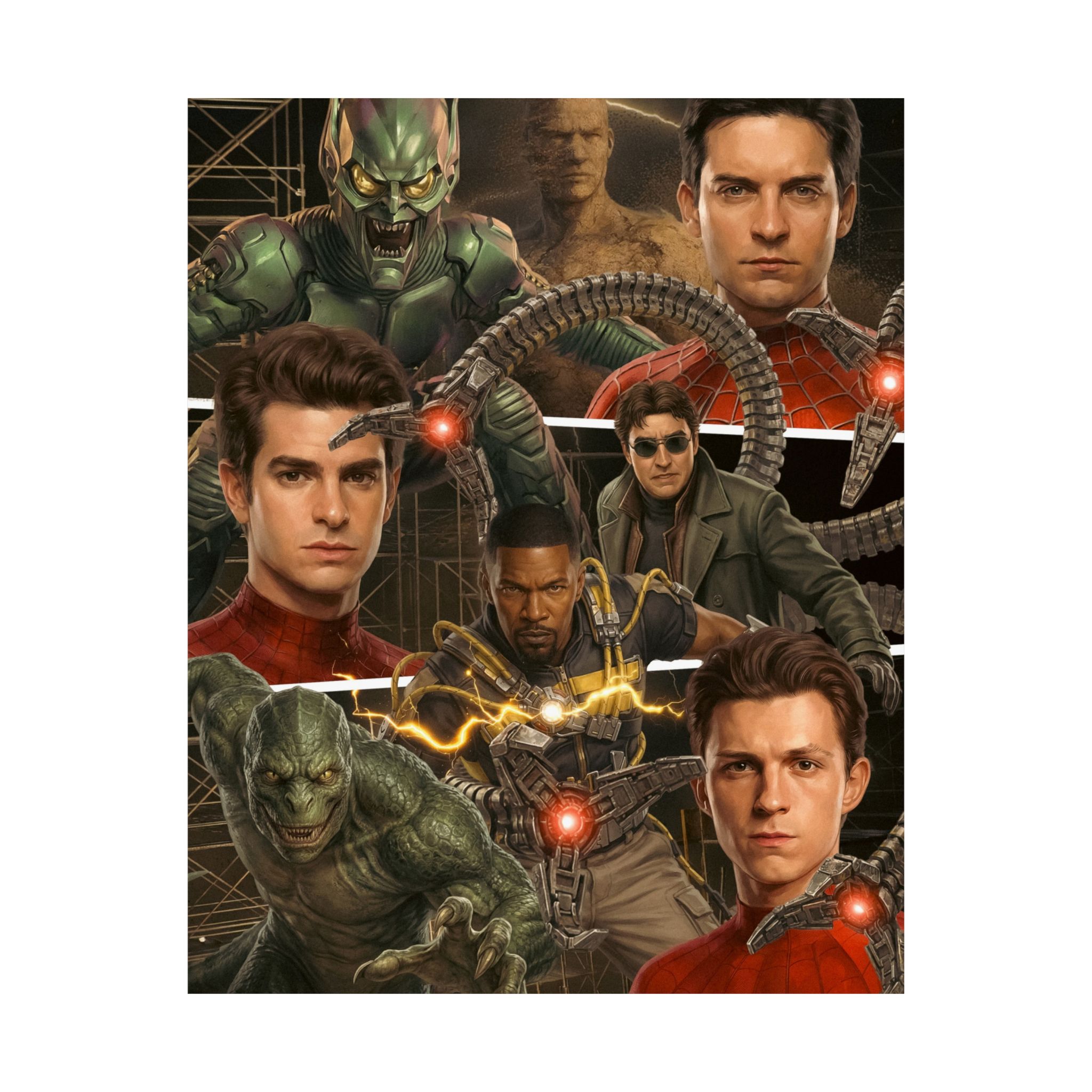 Multiverse Collision – Web Hero Cinematic Tribute Art Print | Cinematic Comic Inspired Wall Art | Collector Fan Decor - Image 3