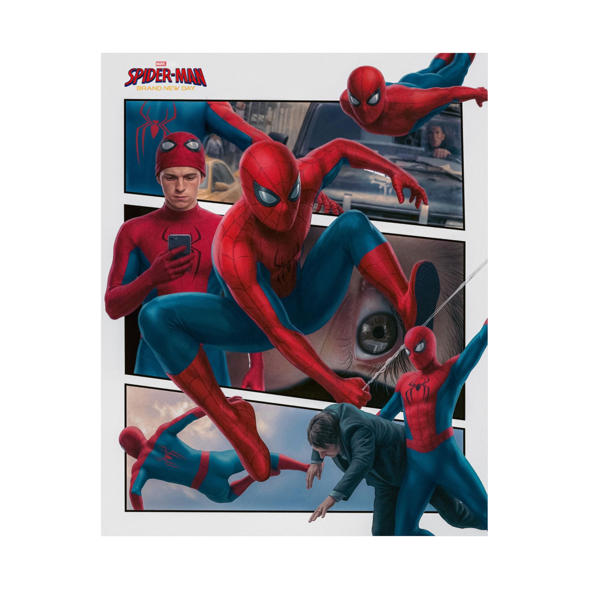 Brand New Day – Web Hero Comic Panel Tribute Art Print | Cinematic Comic Inspired Wall Art | Collector Fan Decor - Image 4