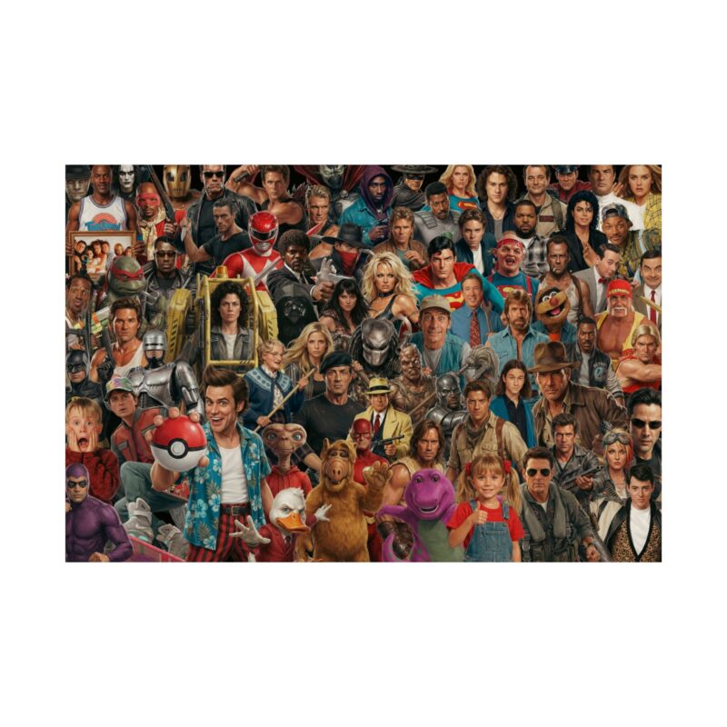 Ultimate Nostalgia Collage – 80s & 90s Icons Art Print