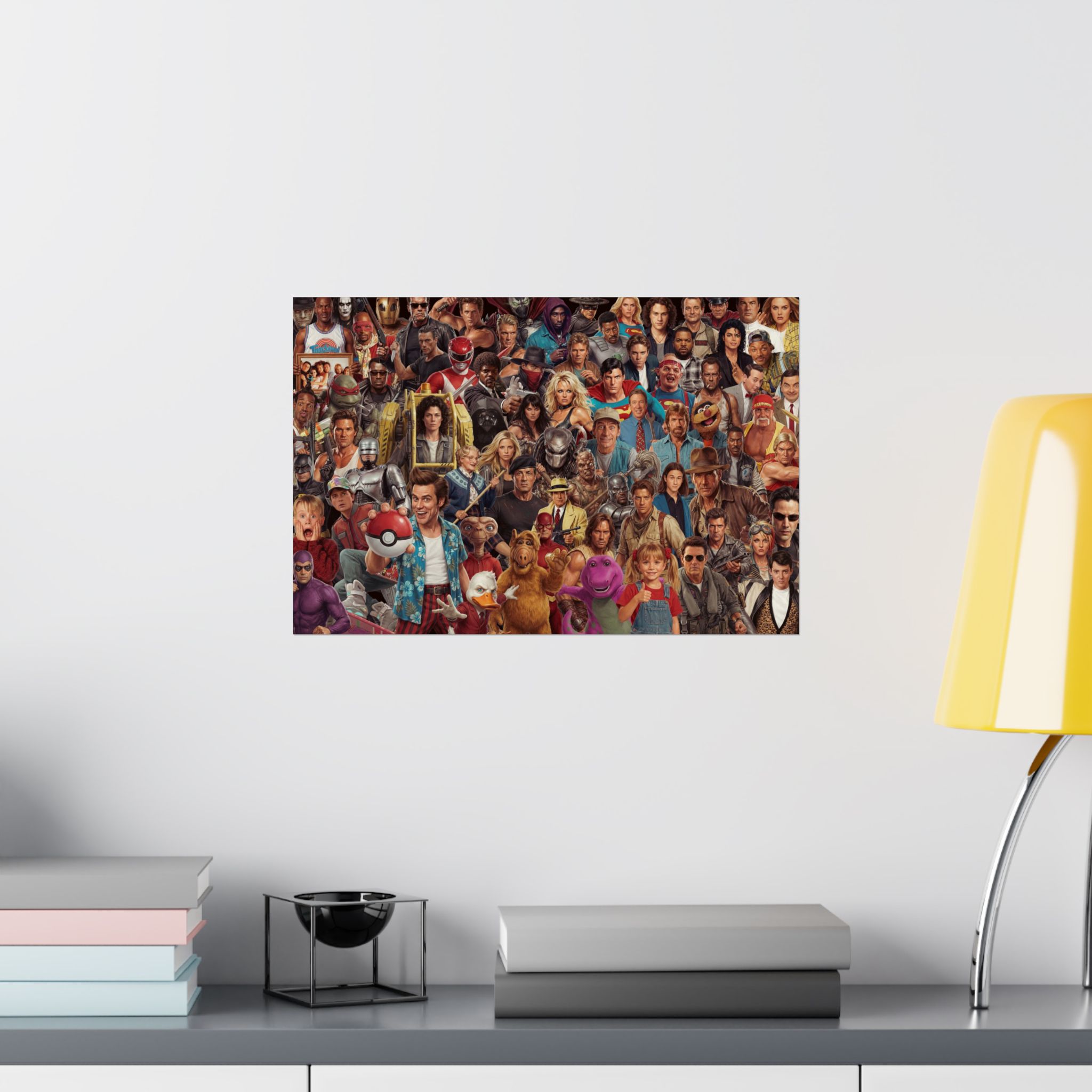 Ultimate Nostalgia Collage – 80s & 90s Icons Art Print - Image 3