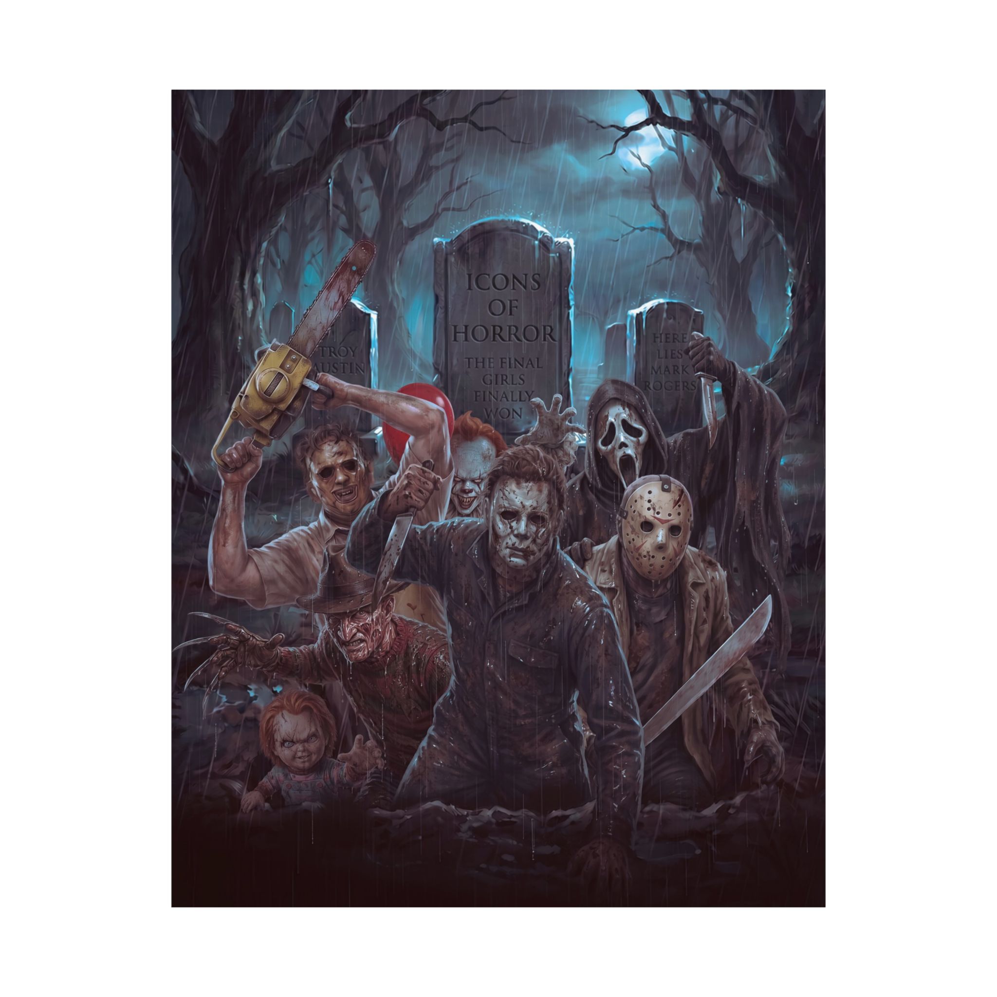 Icons of Horror – Premium Cinematic Horror Tribute Art Print