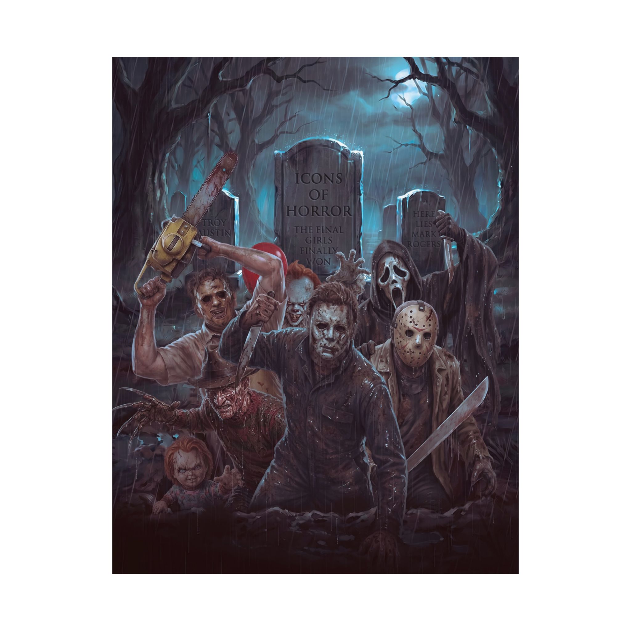 Icons of Horror – Premium Cinematic Horror Tribute Art Print - Image 7