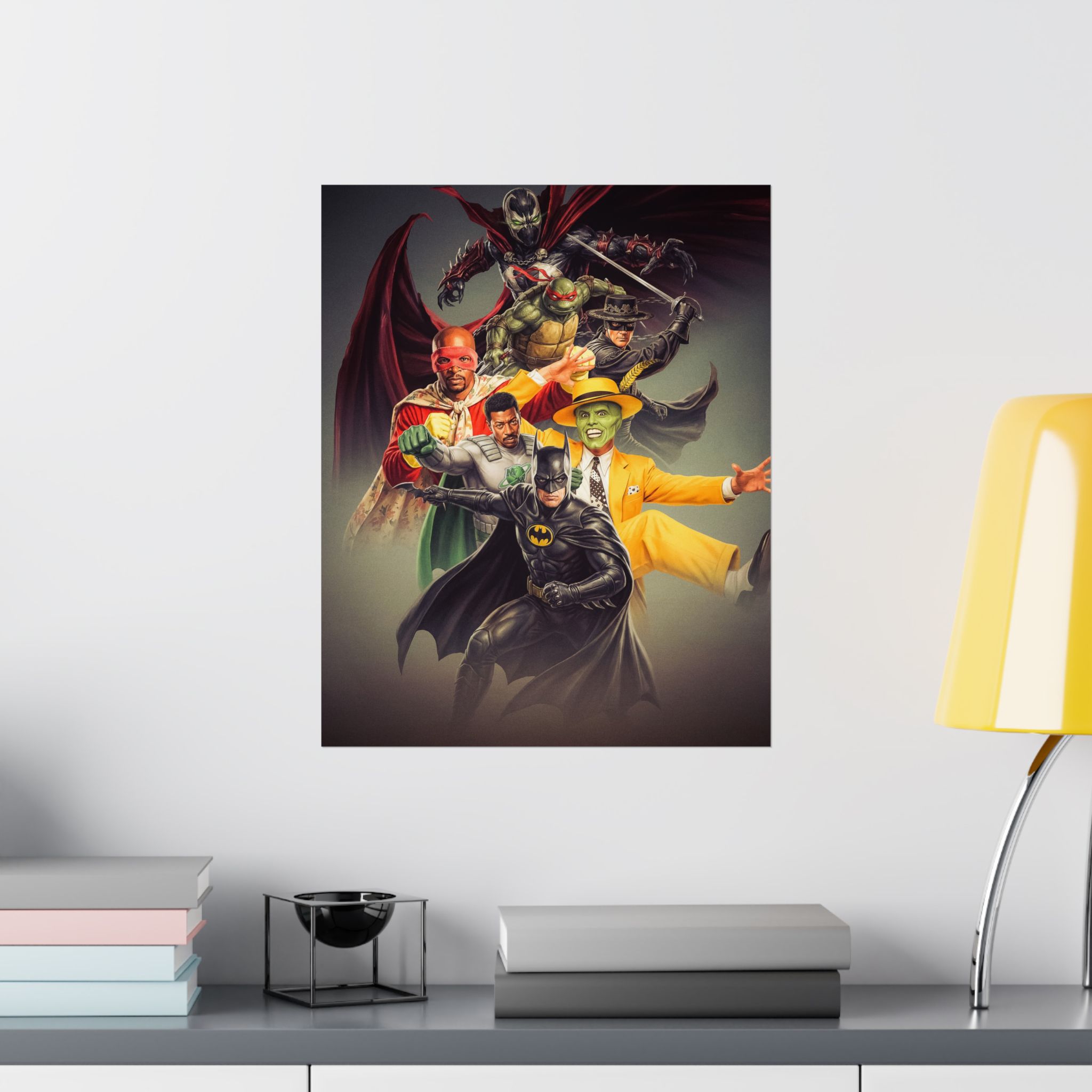 90s Mayhem: Retro Superhero Movie Mashup Poster | Wall Art | Superhero Poster - Image 3