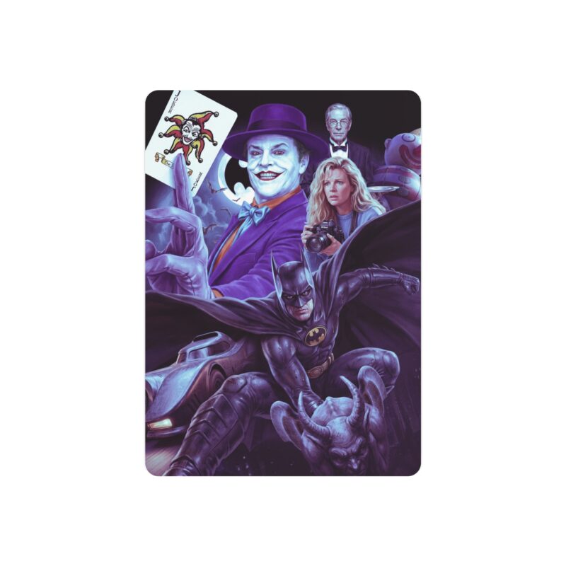 Batman 1989 Metal Art Sign — Vintage Joker & Batman Movie Poster Wall Decor