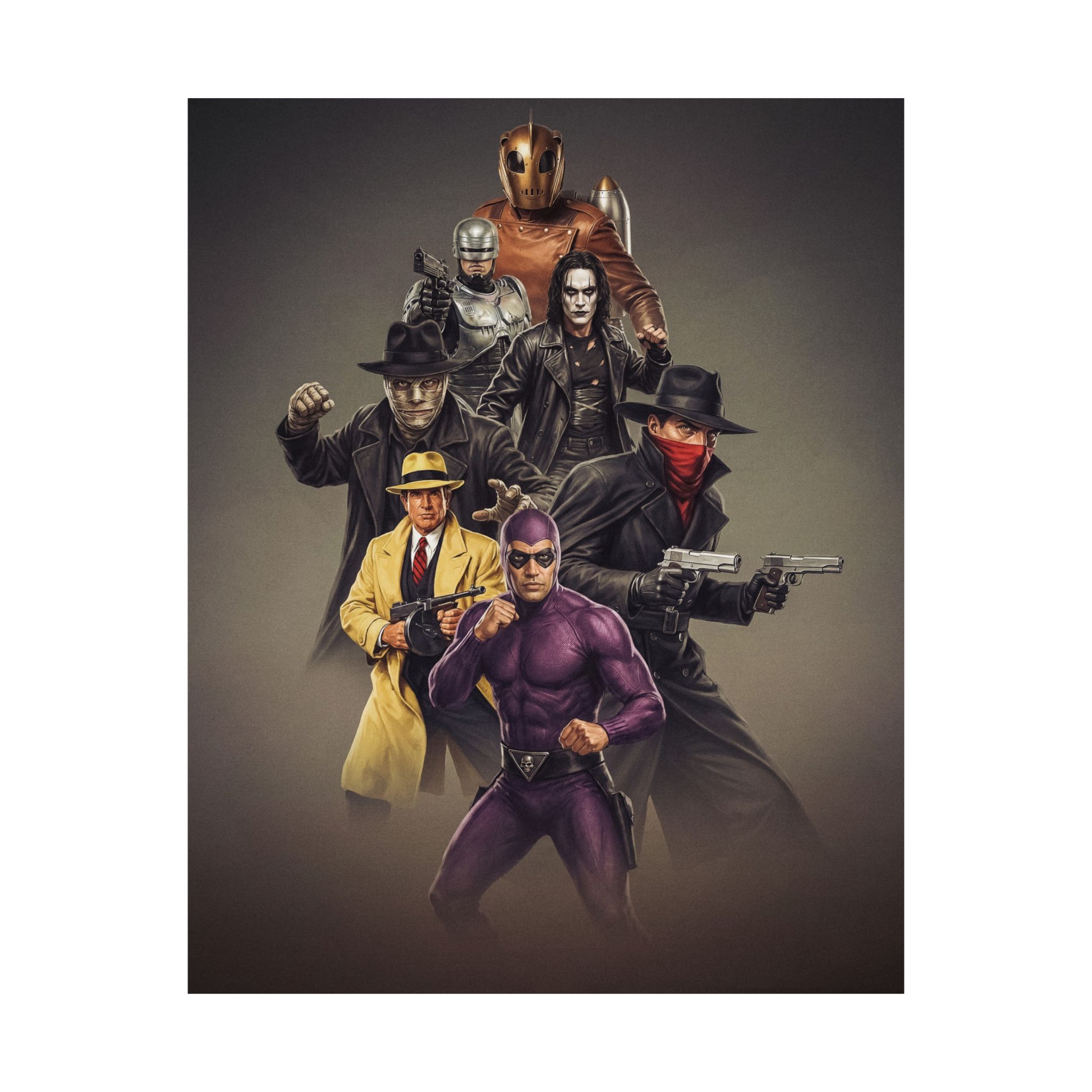 Legends of the Pulp Age: Retro Heroes Tribute Poster | Wall Art | Superhero Poster - Image 4