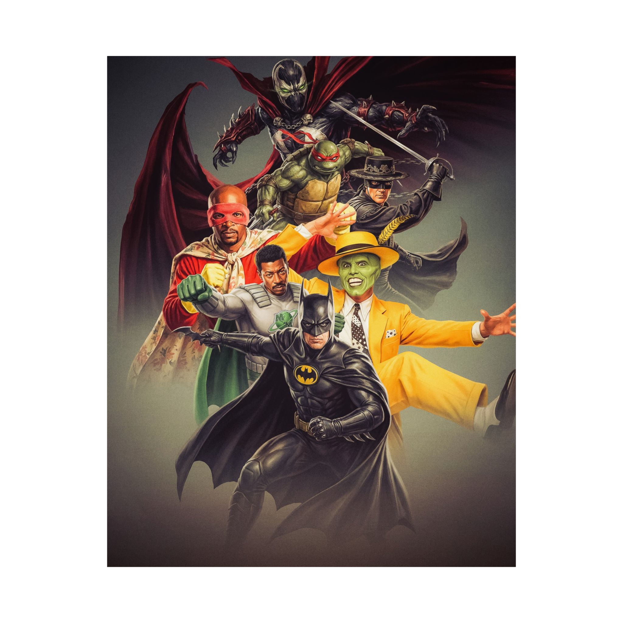 90s Mayhem: Retro Superhero Movie Mashup Poster | Wall Art | Superhero Poster - Image 4