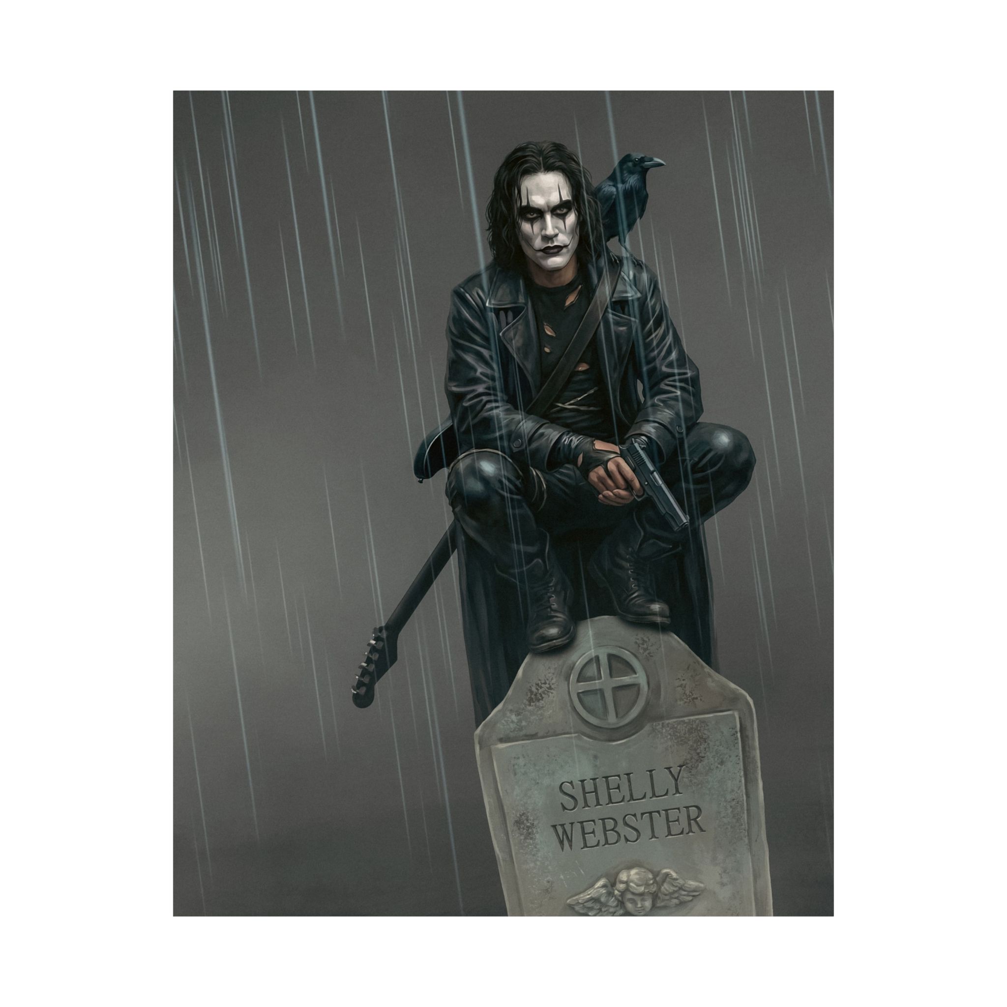 The Crow Tribute Poster: Gothic Comic-Inspired Art Print | Brandon Lee Memorial Wall Decor